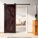 Finished & Unassembled Single Barn Door with Hardware Kit (Arrow Design)