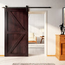 Finished & Unassembled Arrow Design Pine Wood Barn Door Without Hardware