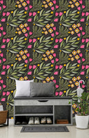 Tulips and Leaves Wallpaper