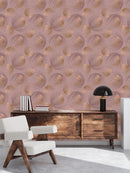 Pink and Gold Floral Pattern Wallpaper