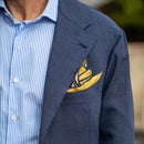 Fiastra - Silk Pocket Square - Yellow