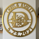 Custom Metal Wall Art - Personalized Split Letter Name Sign