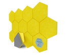 Hexagon Polyester Acoustic Panels - 12 Pack | Eco-Friendly Sound Absorption | Easy Peel & Stick Installation