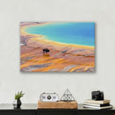 Yellowstone Prismatic Spring Print Metal Wall Art – Wyoming National Park Colorful Decor