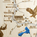 Yellowstone Topo Map Sign | Laser Engraved & Framed Wall Art