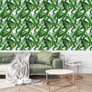 Green Large Leaves Wallpaper