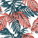 Blue and Red Leaves Wallpaper