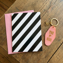 You Go Girl Motel Style Keychain with Greeting Card | Gift for Her