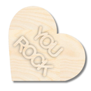 NEW Unfinished Wood Layered Conversation Heart Shelf Sitter | 6" Wide| 1/2" and 1/4" Wood | Wood Craft DIY