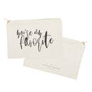 You're My Favorite Cotton Canvas Cosmetic Bag