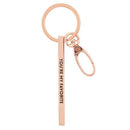 You're My Favorite Rose Gold Stamped Bar Keychain | Minimalist Metal Quote Keychain Stocking Stuffer