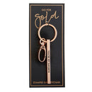 You're My Favorite Rose Gold Stamped Bar Keychain | Minimalist Metal Quote Keychain Stocking Stuffer