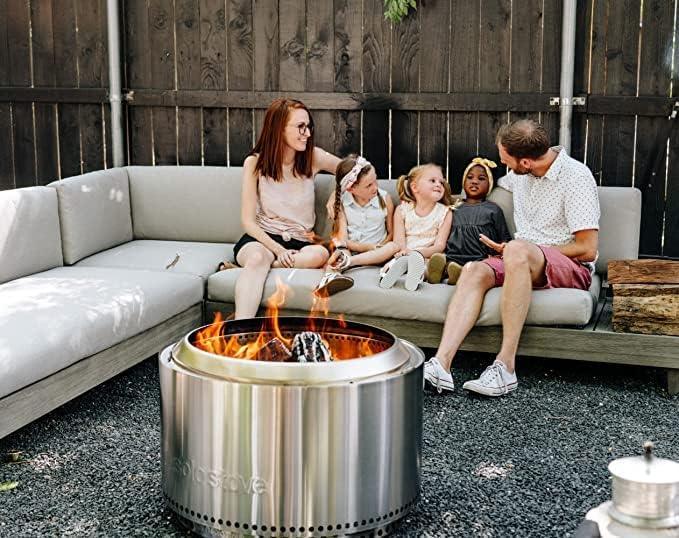 Solo Stove Bundle - Ranger/Bonfire/Yukon/Canyon 2.0 with Stand, Smokeless Fire Pit | Wood Burning Fireplaces with Removable Ash Pan, Portable Outdoor Firepit - Ideal for Camping & Outdoor Spaces, Stainless Steel