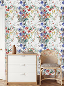 Contemporary Watercolor Flowers Wallpaper Vogue Select