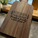 Laser Engraved Acacia Wood Cutting Board – Kitchen Decor, Cheeseboard, Gift for Food Lovers
