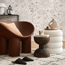 Celestial Wallpaper with Mystical Sun, Moon, and Hand Motifs in Beige - ZABL
