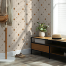Celestial Wallpaper with Sun, Moon, and Stars in Orange, Beige, Brown, and Gray - ZACA