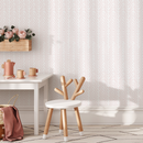 Boho Wallpaper with a Hand-Drawn Herringbone in Pink - ZADW