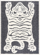 Zane Charcoal Tibetan Tiger Plush Rug