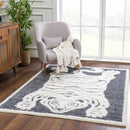 Zane Charcoal Tibetan Tiger Plush Rug