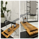 Zeek Natural Solid Wood Bathtub Tray Caddy ZBC3409
