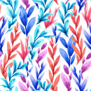 Contemporary Multicolored Leaves Wallpaper Vogue