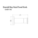 ZLINE Emerald Bay Bathroom Accessories Package with Towel Rail, Hook, Ring and Toilet Paper Holder, 4BP-EMBYACC-MB