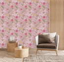 Stylish Pink Floral Wallpaper Tasteful