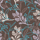 Brown Wallpaper with Leaves Pattern