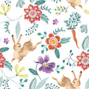 Voguish White Hares Wallpaper
