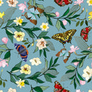 Butterflies Floral Wallpaper
