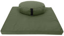 Hemp Meditation Cushion Set Zafu and Zabuton - Hemp fabric, Organic Buckwheat Hulls
