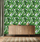 Green Large Leaves Wallpaper