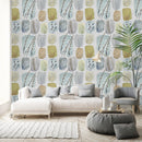 Colorful Smears with Herbs Wallpaper