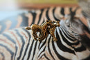 Zebra Gold Lapel Pin