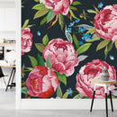 Voguish Pink Peonies Wallpaper