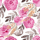 Water Colored Pink Flowers Wallpaper