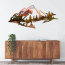 Zion Mountain Range View Metal Wall Art – National Park Wall Decor