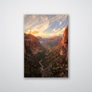 Zion National Park Print Metal Wall Art – Utah Canyon Scenic Wall Decor