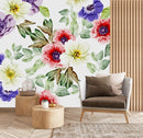 Red and Purple Floral Wallpaper