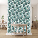 Contemporary Green Palms Wallpaper Tasteful
