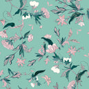 Contemporary Light Green Floral Wallpaper Vogue