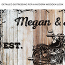 Motorcycle Wood Sign