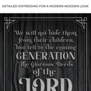 Psalm 78:4-8 ESV - We Will Not Hide Them From Their Children Scripture Sign