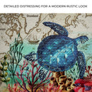 Traveling Sea Turtle Oil Paint Canvas Wall Art