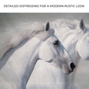 Galloping White Horses Canvas Wall Art