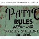Patio Rules Sign V