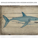Grey Reef Shark On Wood Canvas Wall Art