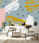 Dots and Multicolored Pattern Wallpaper