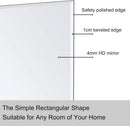 Wall Mirror Frameless 24x32 Bathroom Vanity Decor Accent